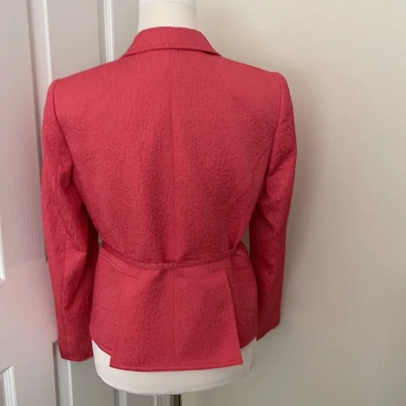 Vintage Ann Klein pink textured skirt set